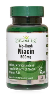 Natures Aid Niacin (No Flush) B3 500mg 60 Tabs
